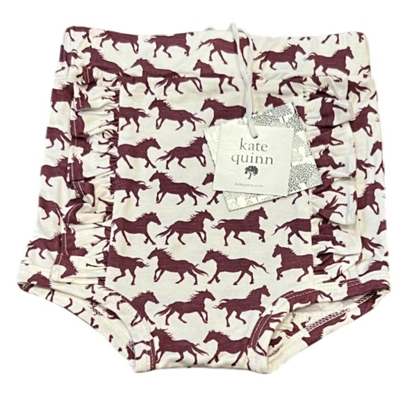 Kate Quinn Bloomers/Diaper Cover Western Horse Print Bamboo Size 12-18 Months - Picture 1 of 7
